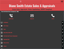 Tablet Screenshot of dianesmithestatesales.com